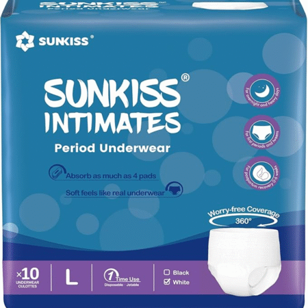 OLD - WHITE Sunkiss Intimates L size 10 pcs - (Waist Size:91-106cm)