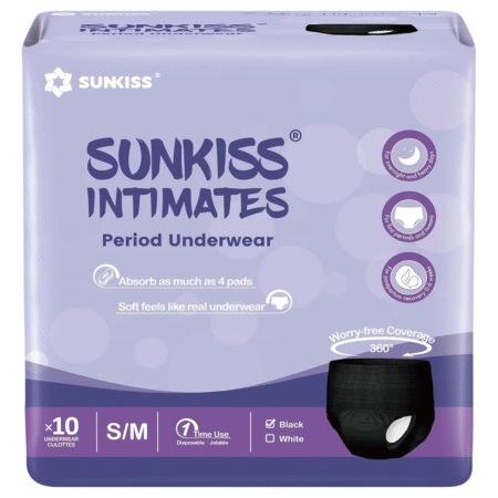 OLD - BLACK Sunkiss Intimates S/M size 10 pcs - (Waist Size:60-90cm)