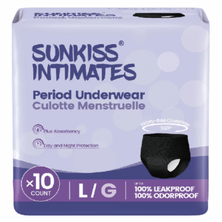 NEW - BLACK Sunkiss Intimates L size 10 pcs - (Waist Size:60-96cm)