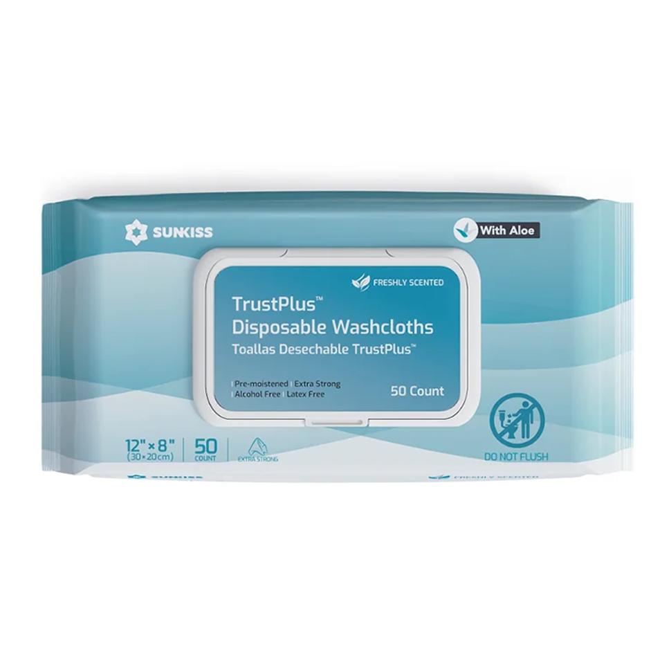 Sunkiss Scented Wipes with Aloe 50 pcs (30 x 20cm)